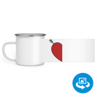 Кружка металлическая белая (круговая запечатка)