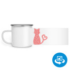 Кружка металлическая белая (круговая запечатка)