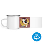 Кружка металлическая белая (круговая запечатка)