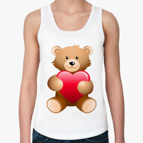 Женская майка с принтом медведь