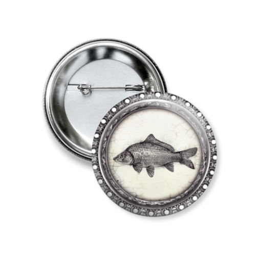 Значок 37мм с принтом Карп