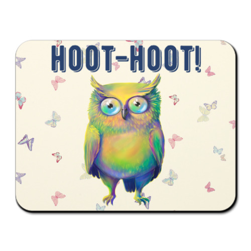 Коврик для мыши с принтом сова