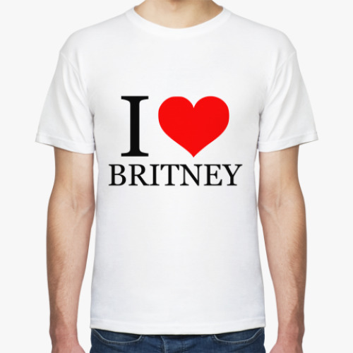 Футболка с принтом  I love Britney