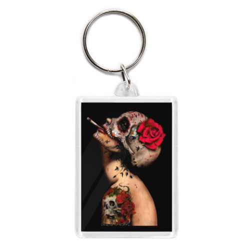 Брелок с принтом Sugar skull girl