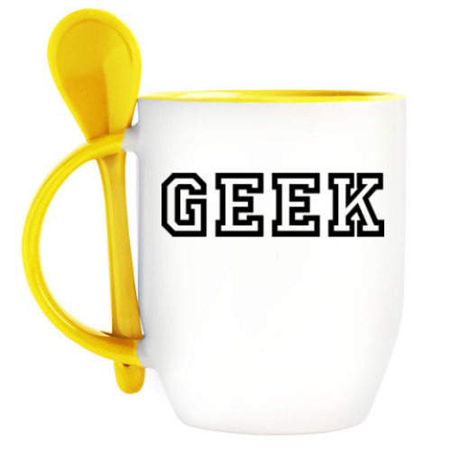 Кружка с ложкой Гик (Geek)