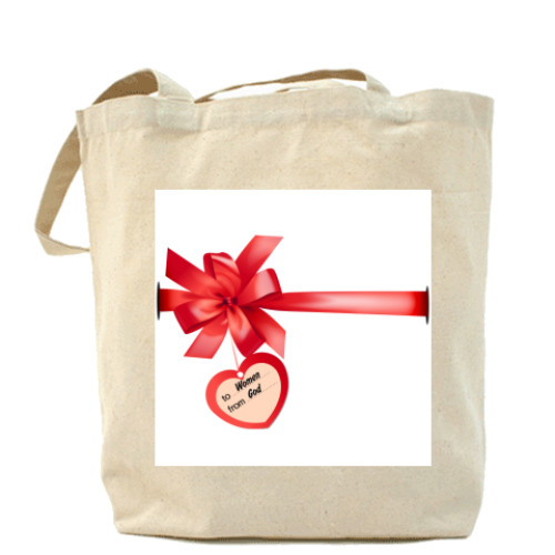 Сумка шоппер с принтом To women from God