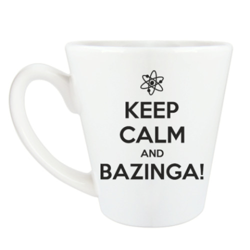 Чашка Латте с принтом  BAZINGA!