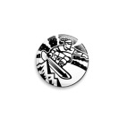 Значок 25 мм  сноуборд