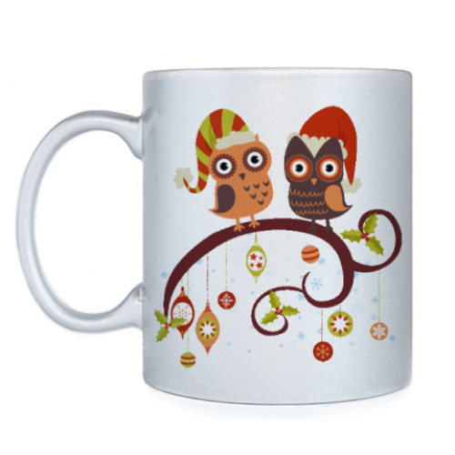 Кружка Две совы зимой