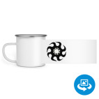 Кружка металлическая белая (круговая запечатка)