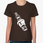 Классическая женская футболка Свеча зажигания