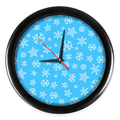 Настенные часы с принтом Снежное небо