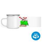 Кружка металлическая белая (круговая запечатка)