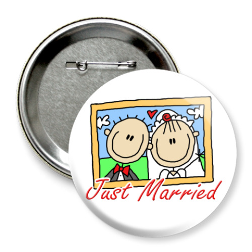 Значок 75мм с принтом JM