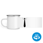 Кружка металлическая белая (круговая запечатка)