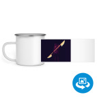 Кружка металлическая белая (круговая запечатка)