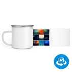 Кружка металлическая белая (круговая запечатка)