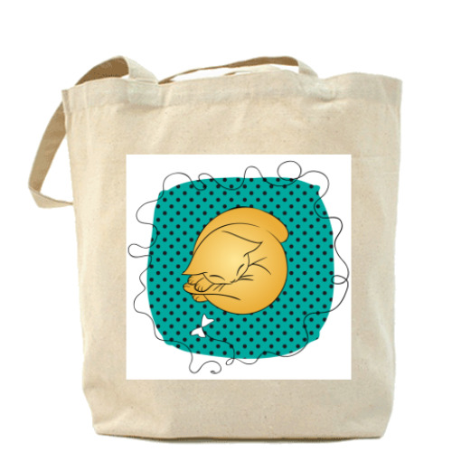 Сумка шоппер с принтом cat