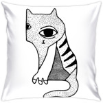 Чёрно-белый странный кот