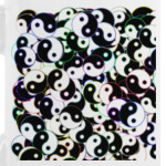 Инь Ян с цветным контуром