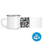 Кружка металлическая белая (круговая запечатка)