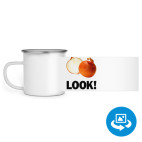 Кружка металлическая белая (круговая запечатка)