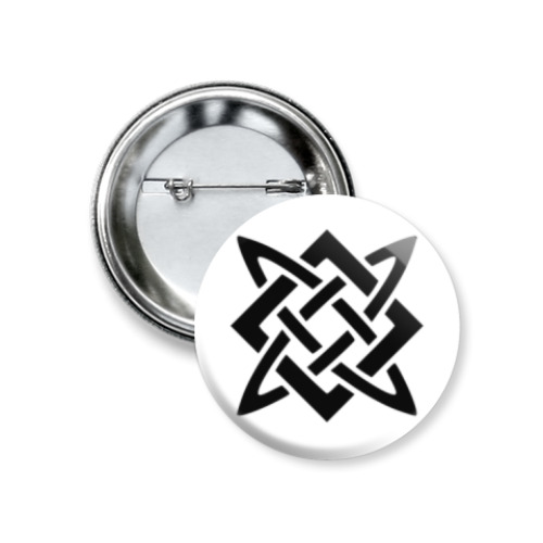 Значок 37мм с принтом Звезда Руси (Сварогов Квадрат)