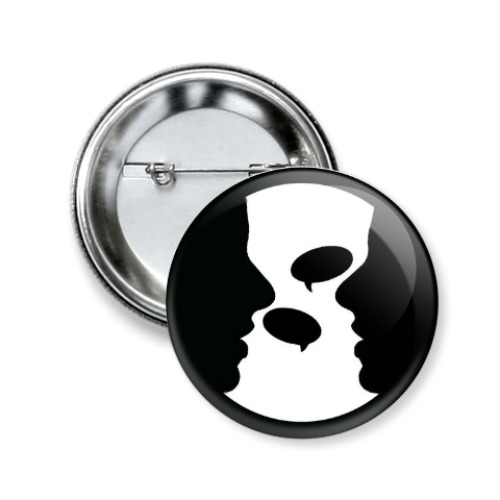 Значок 50мм с принтом Диалог