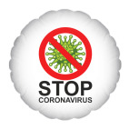 Подушка &quot;круг&quot;, 35x35 см Stop coronavirus