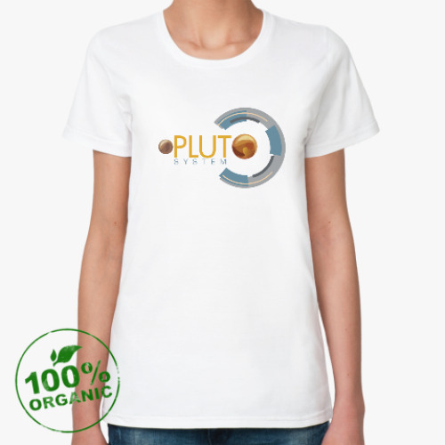 Женская футболка из органик-хлопка Pluto System (Дизайн:  Omega)