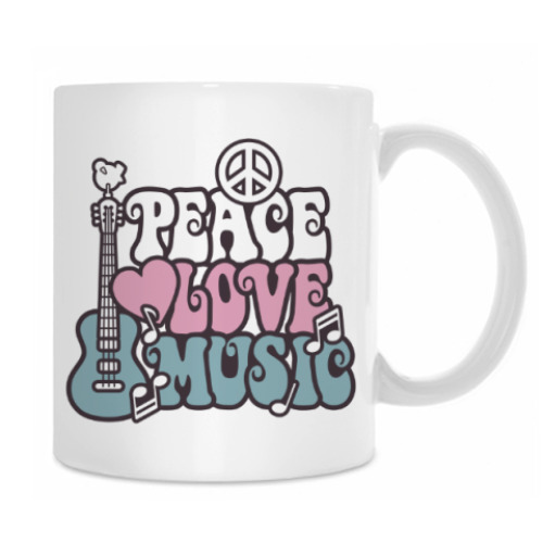 Кружка Мир. Любовь. Музыка.