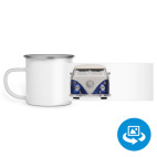 Кружка металлическая белая (круговая запечатка)