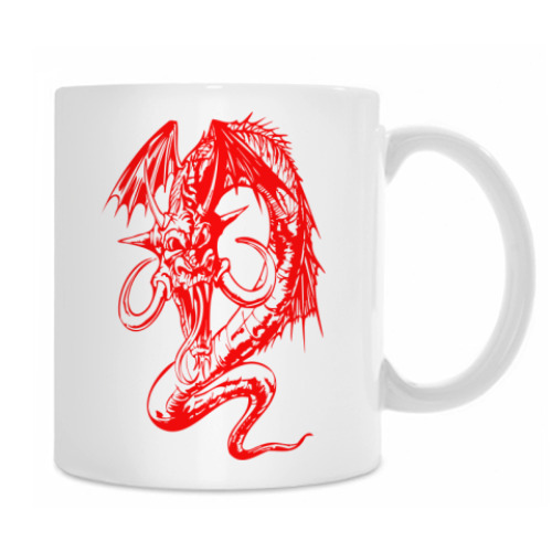 Кружка с принтом Дракон