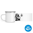 Кружка металлическая белая (круговая запечатка)