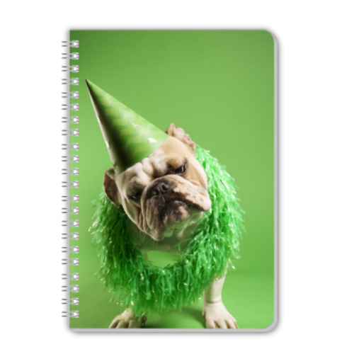 Тетрадь с принтом Бульдожка