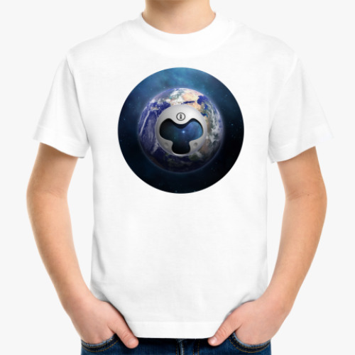Детская футболка с принтом Космонавт