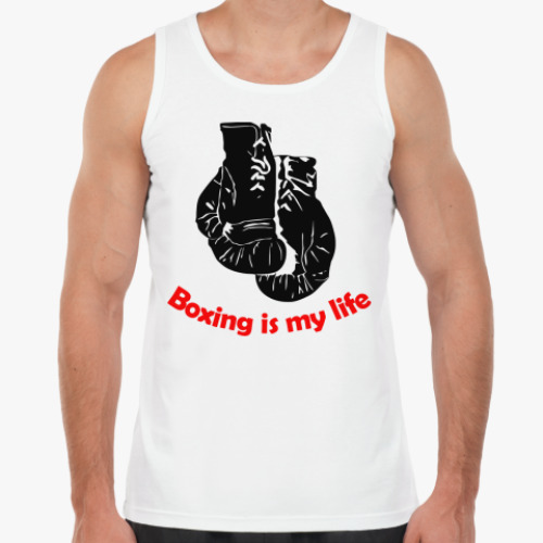 Майка с принтом boxing is my life