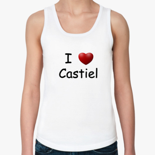 Женская майка с принтом I Love Castiel