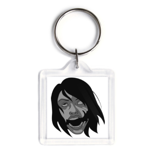 Брелок с принтом Девушка с улыбкой Джокера