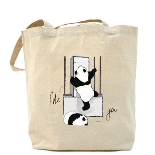 Сумка шоппер Climbing animals: Panda
