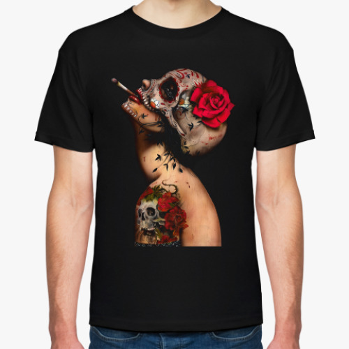Футболка с принтом Sugar skull girl