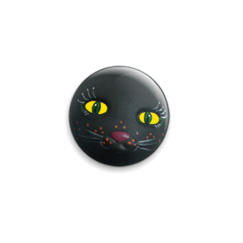 Значок 25мм кошачья морда