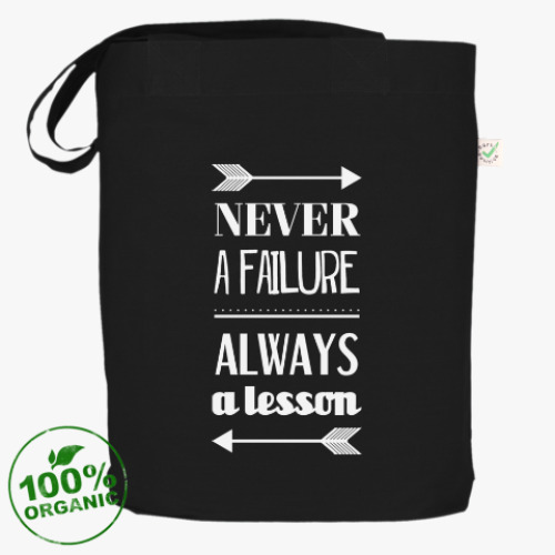 Сумка шоппер с принтом На ошибках учатся!