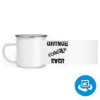 Кружка металлическая белая (круговая запечатка)