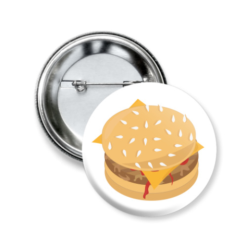 Значок 50мм с принтом Burger