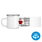 Кружка металлическая белая (круговая запечатка)