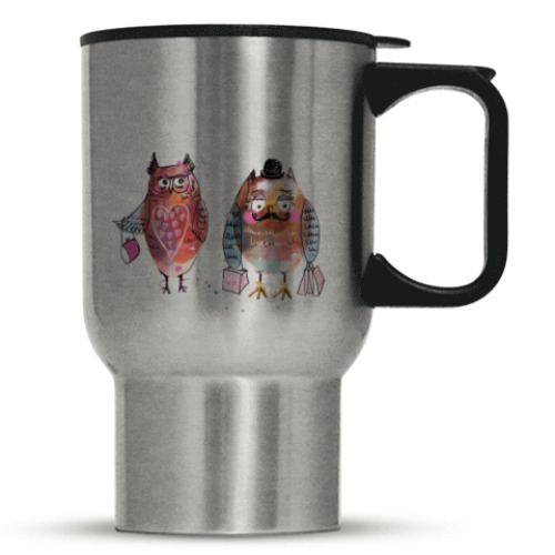 Кружка-термос с принтом Совы