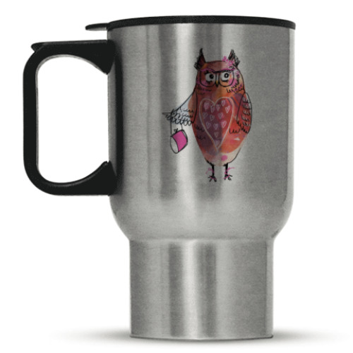 Кружка-термос с принтом Совы