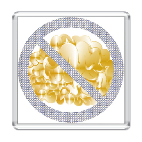 Магнит с принтом DON'T FUCK MY BRAIN