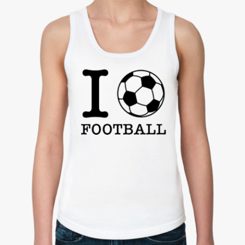 Женская майка I love football